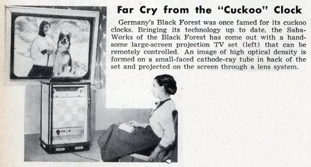 1957 Projection Screen TV