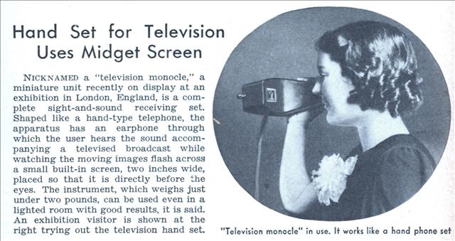 1938: Hand-Held Mini TV!