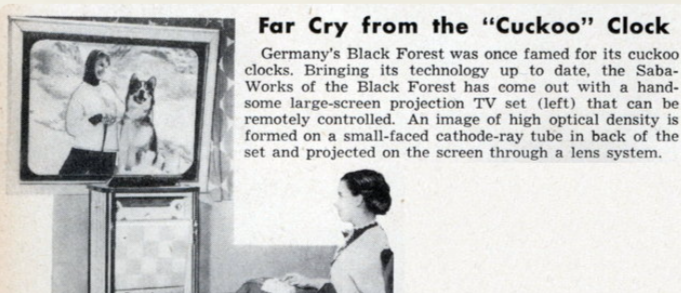 1957 Projection Screen TV