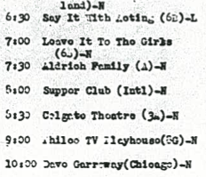 NBC Broadcast Operations, Program Schedule Sheets, 1949-51